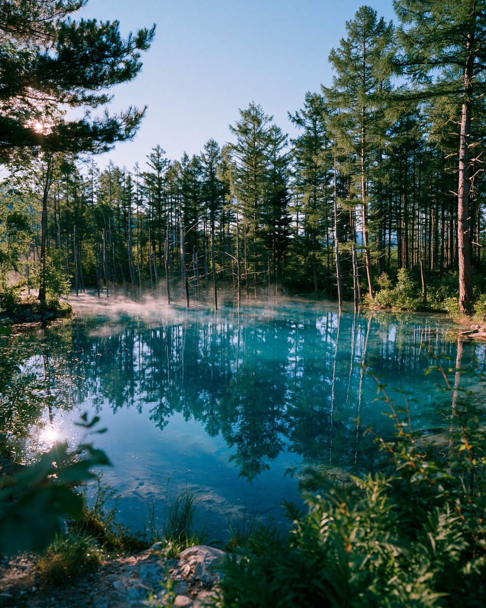 Turquoise Alpine Forest Pond example 2