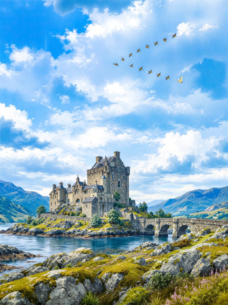 Castle Island with White Goose
