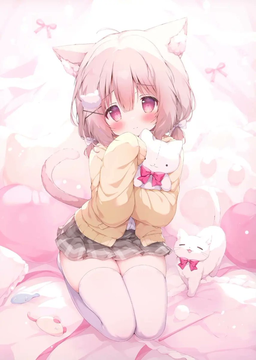 Pastel Shy Catgirl Bedroom