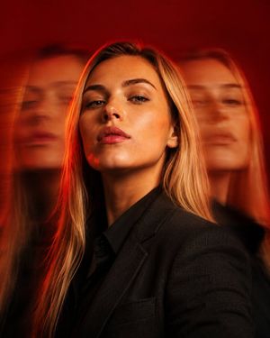 Cinematic Triple Exposure Portrait AI image template preview