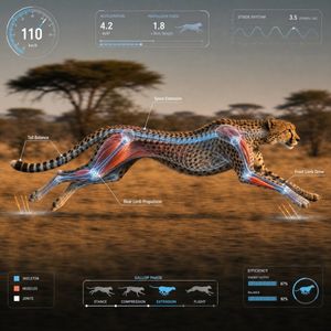 Scientific Animal Motion Analysis HUD AI image template preview