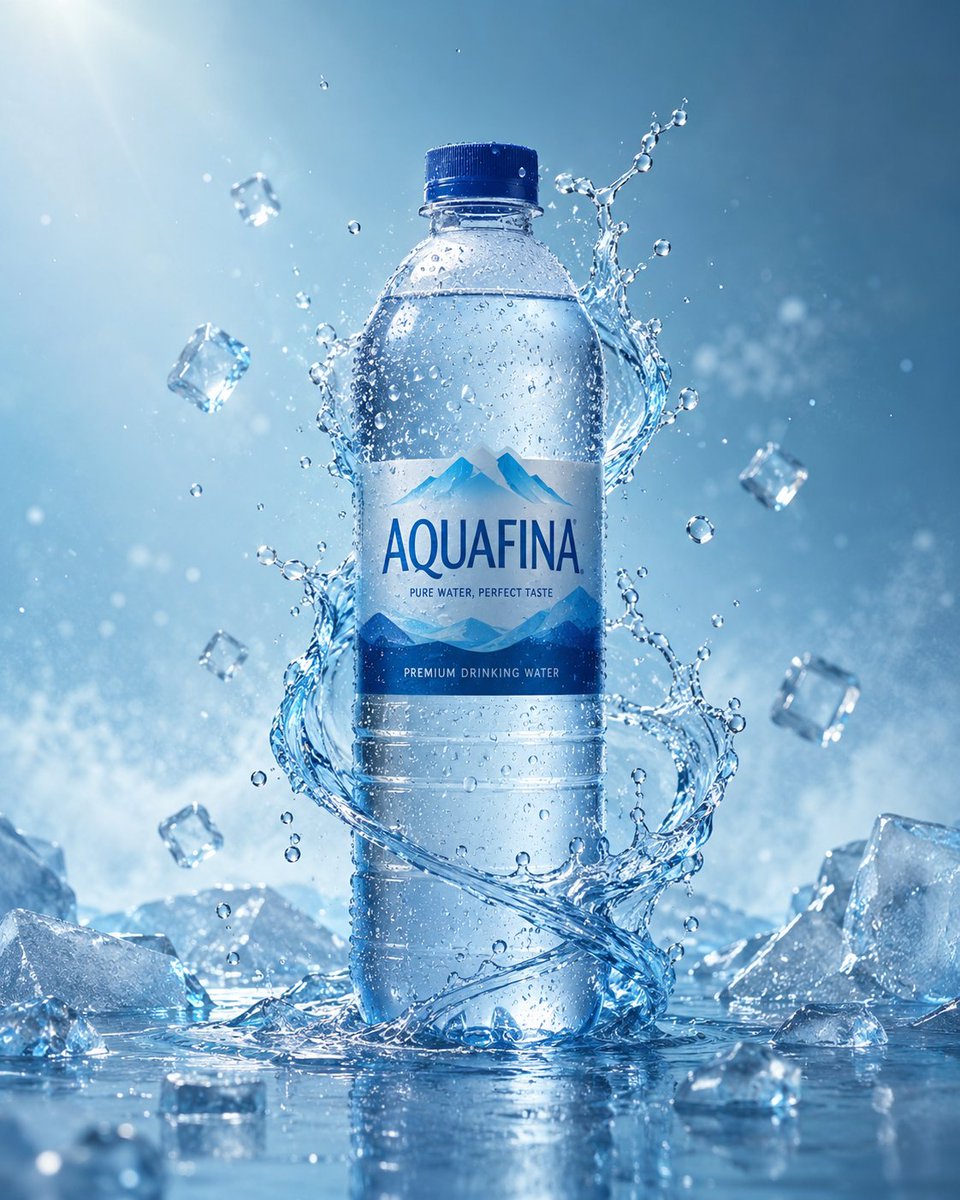 Luxury Water Bottle Product Photography