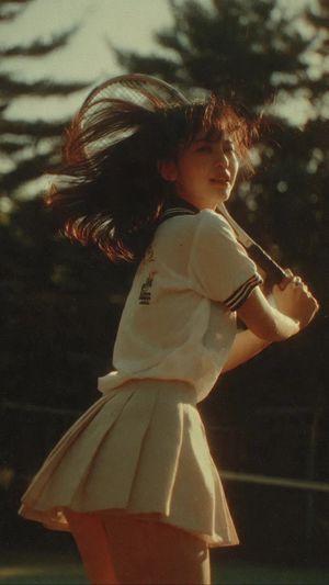 90s Japanese Film Tennis Match AI image template preview