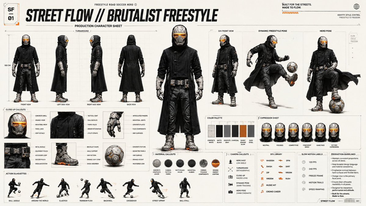 Futuristic Scout Turnaround Sheet