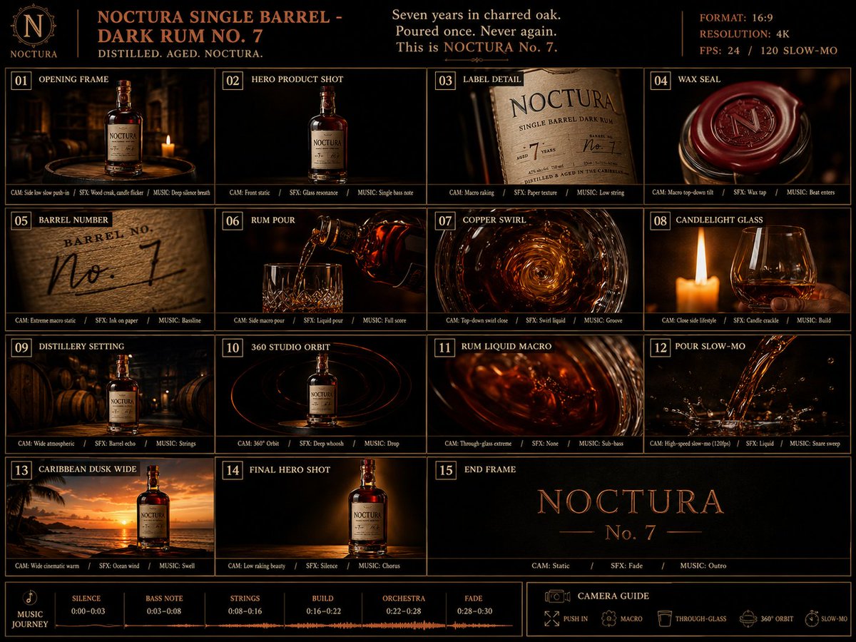 Dark Rum Commercial Storyboard