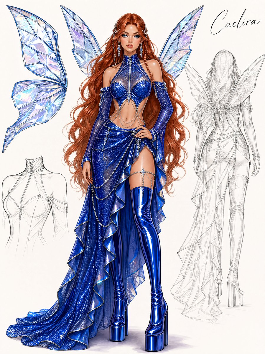 Luxury Fashion Costume Concept Illustration
