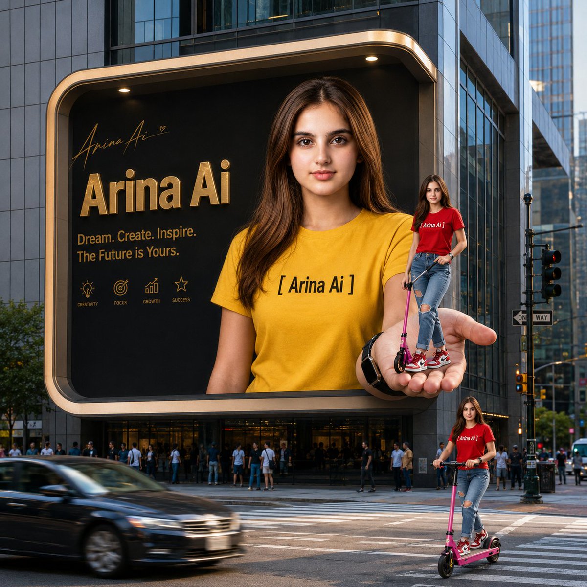Anamorphic Arina Ai City Billboard