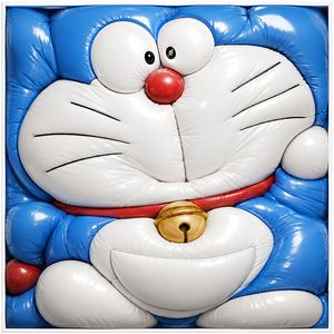 Inflated Doraemon Balloon Box AI image template preview