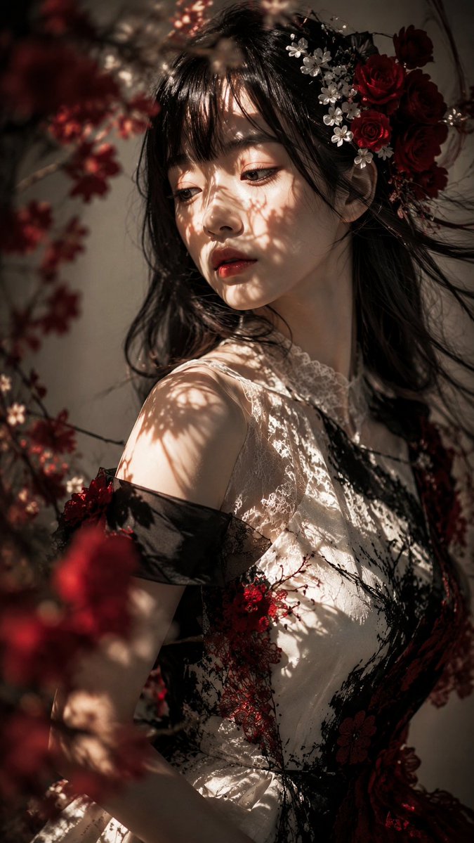 Gothic Floral Garden Portrait