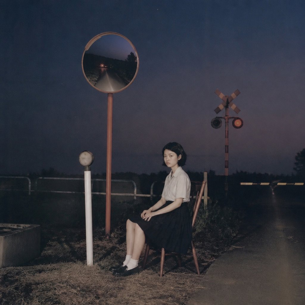 Lonely Night Railway Crossing Attendant