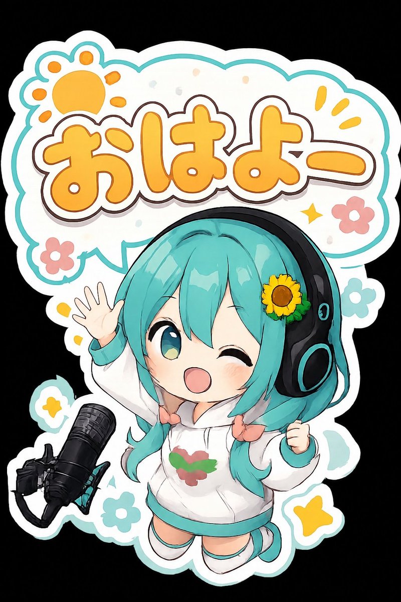 Kawaii Chibi Morning Greeting Sticker