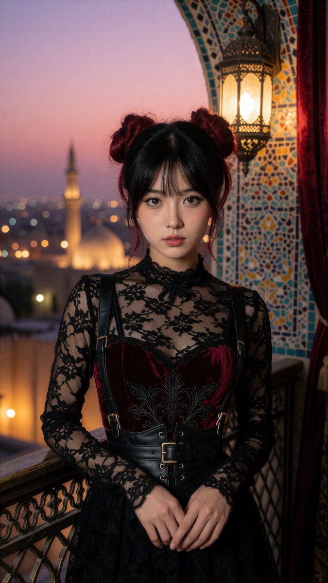 Profile / Avatar - Gothic Girl at Moorish Sunset - Image 2