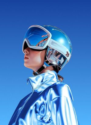 Cyberpunk Chrome Sci-Fi Portrait AI image template preview