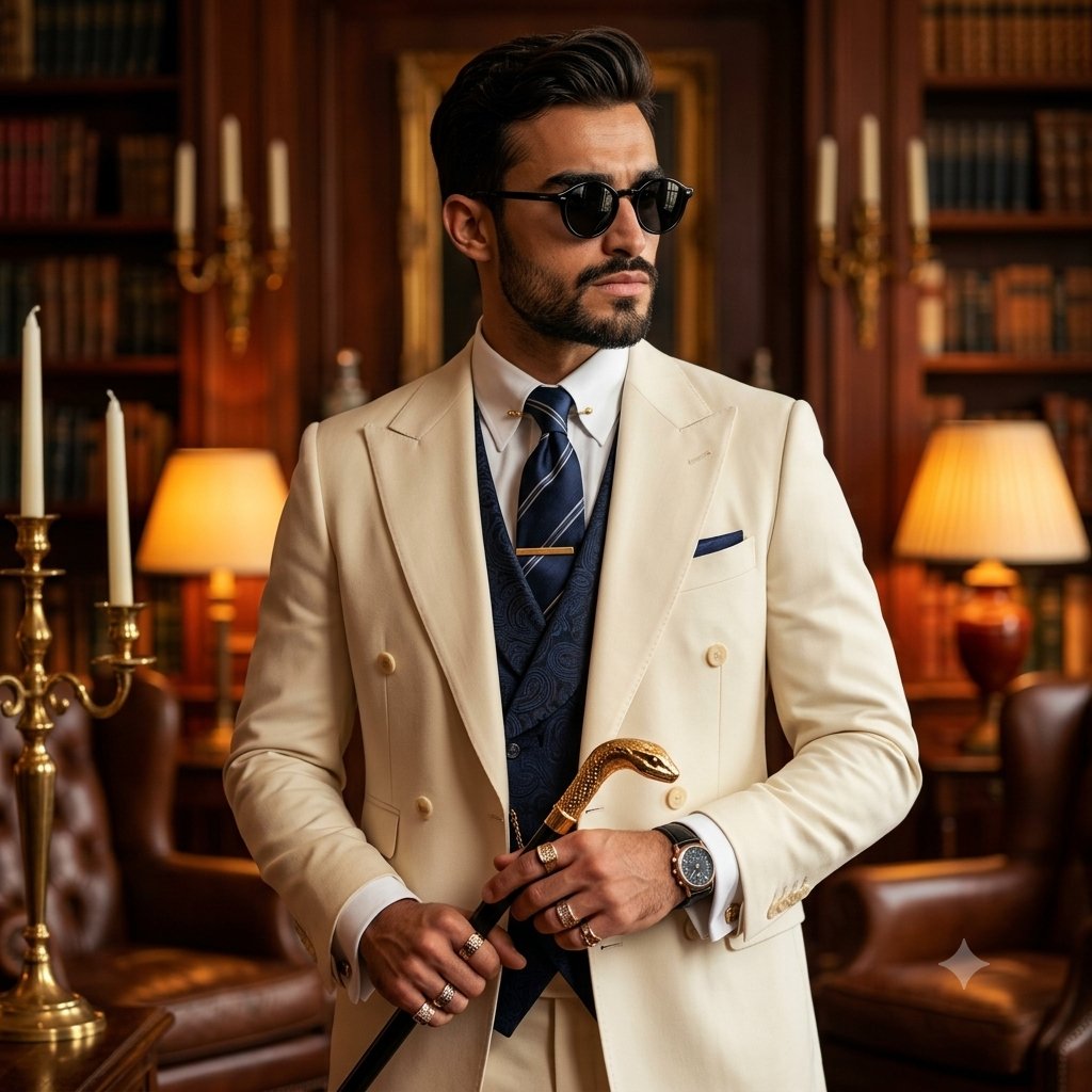 Mature Gentleman Luxury Suit Portrait