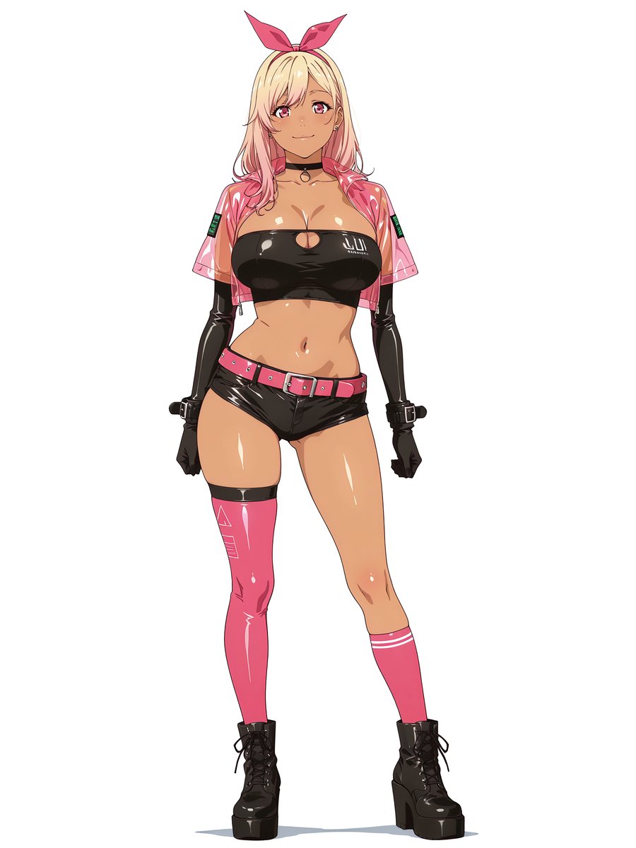Pink Cyberpunk Survivor Anime Girl