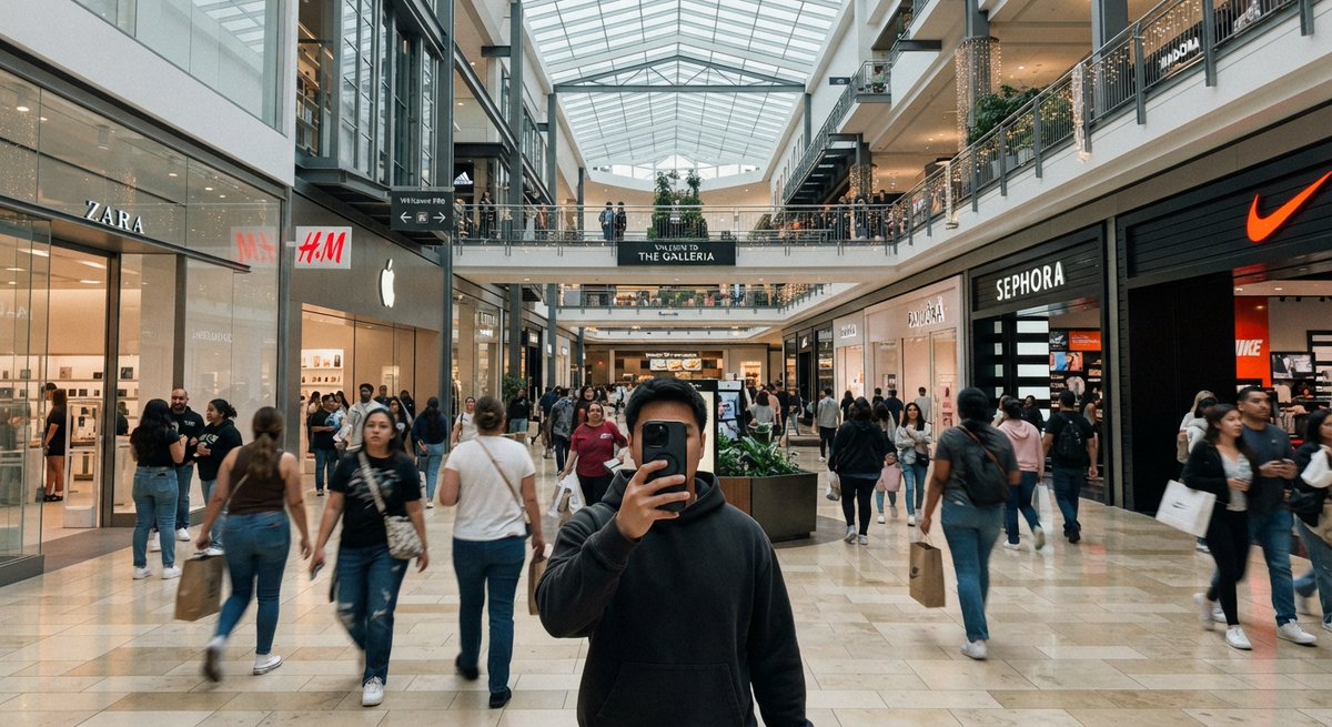 Casual Mall Selfie Snapshot