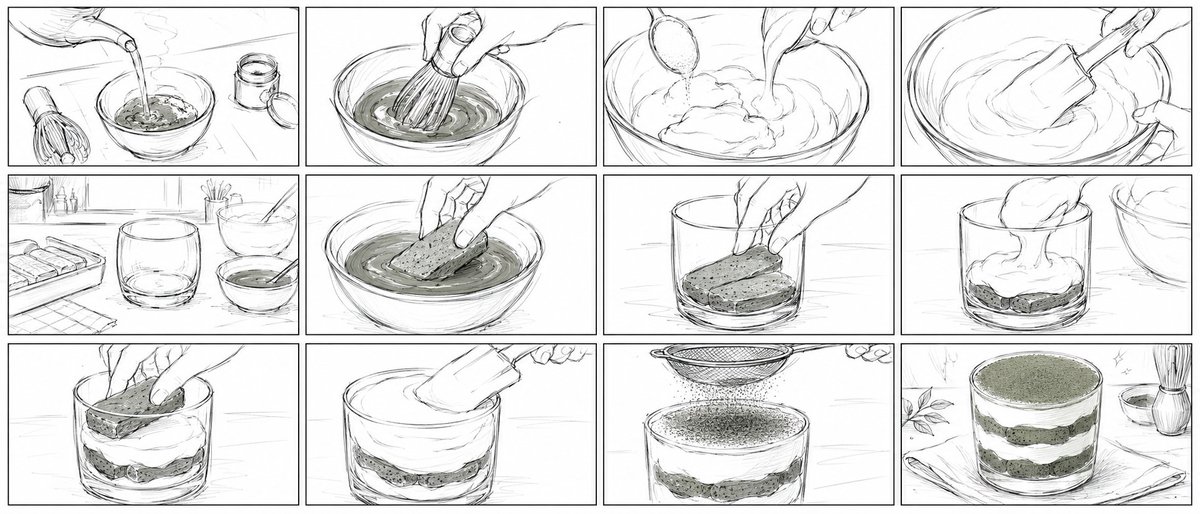 Matcha Tiramisu Anime Storyboard