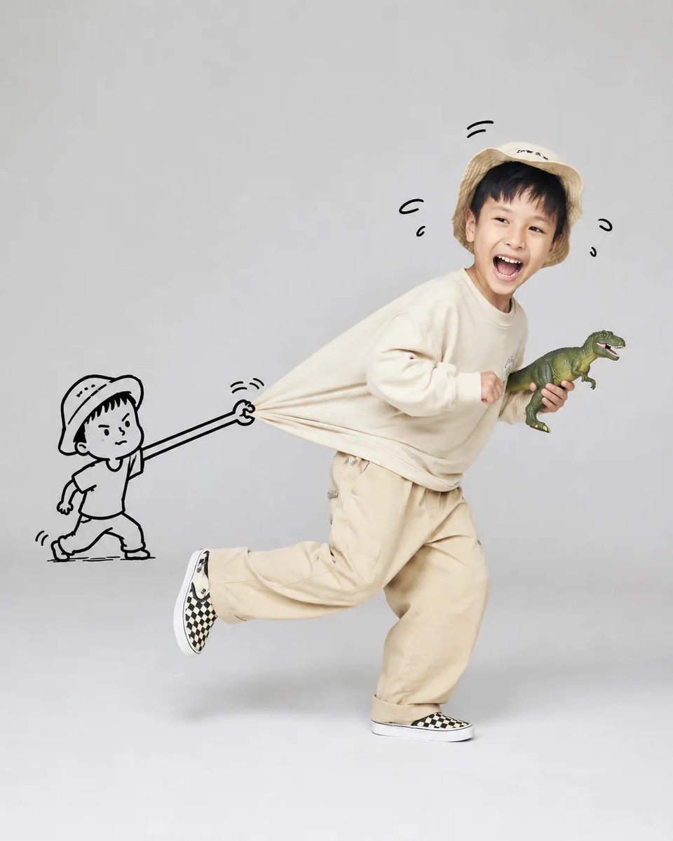 Whimsical Doodle Interaction Portrait