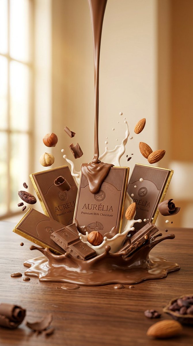 Luxury Dark Chocolate Commercial Photography