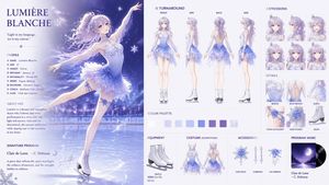 Anime Character Design Sheet AI image template preview