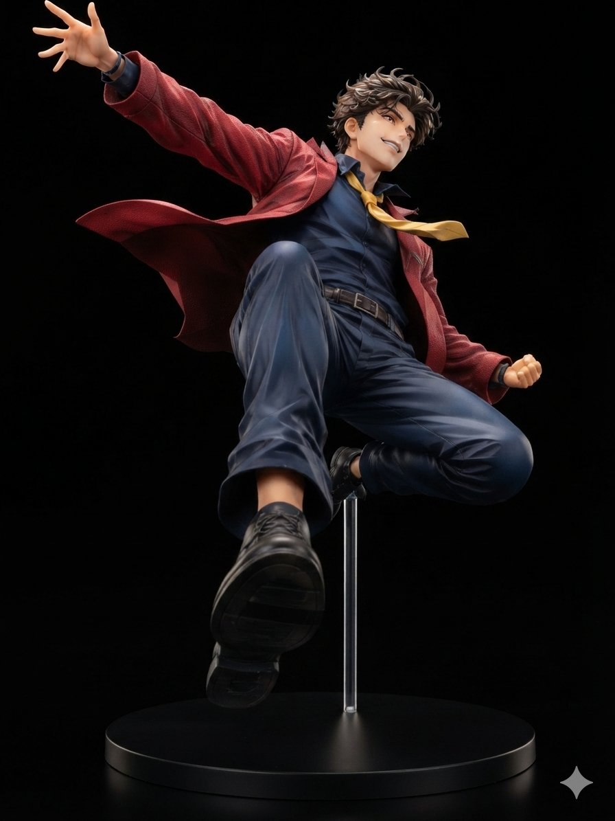 Dynamic Anime Hero Figure Render