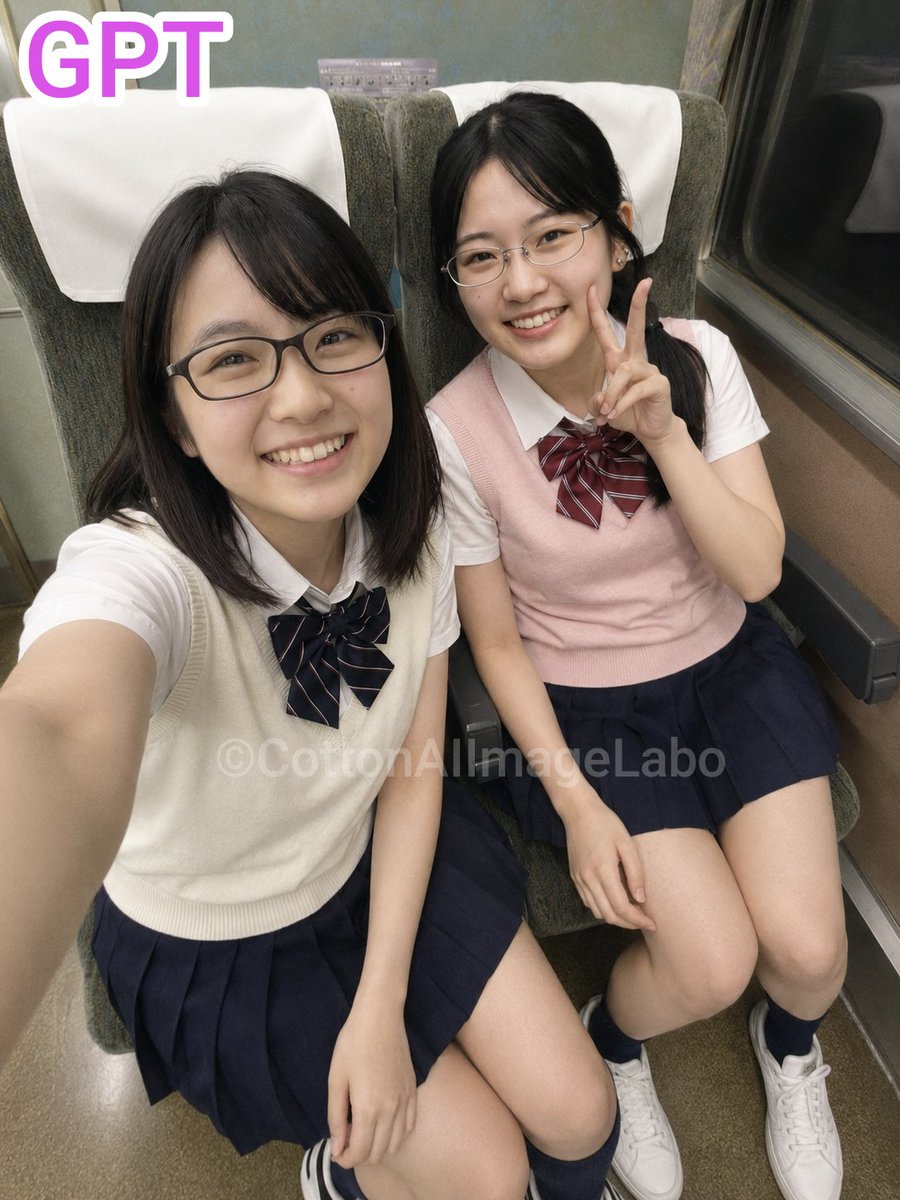 Japanese Train Selfie Girls