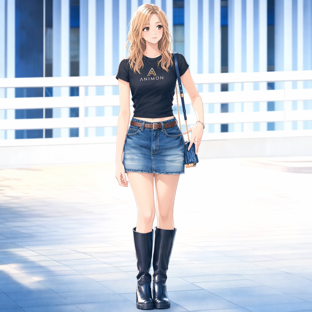 Anime Blonde Fashion Portrait