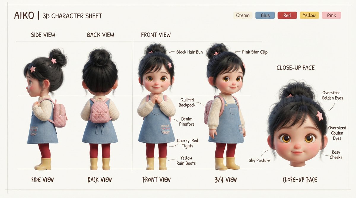 Aiko 3D Character Sheet