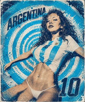 Retro Grunge Spiral Poster AI image template preview