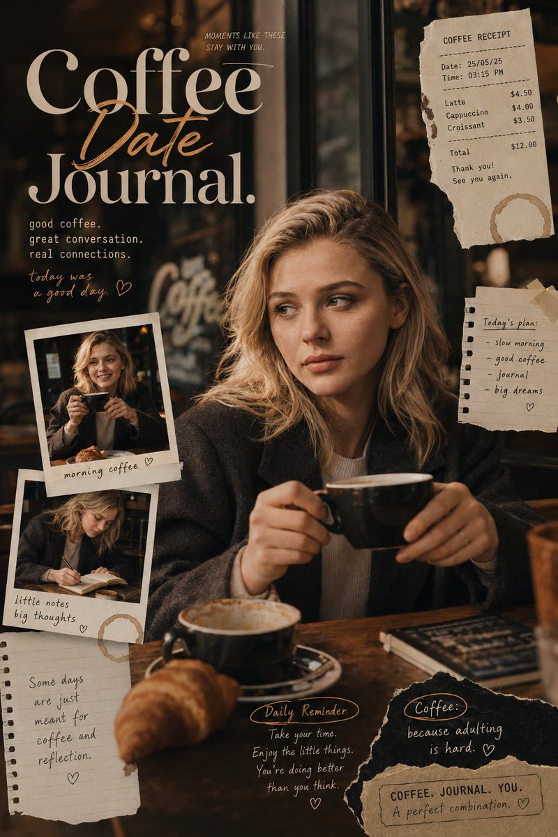 Coffee Date Journal Editorial Poster example 2