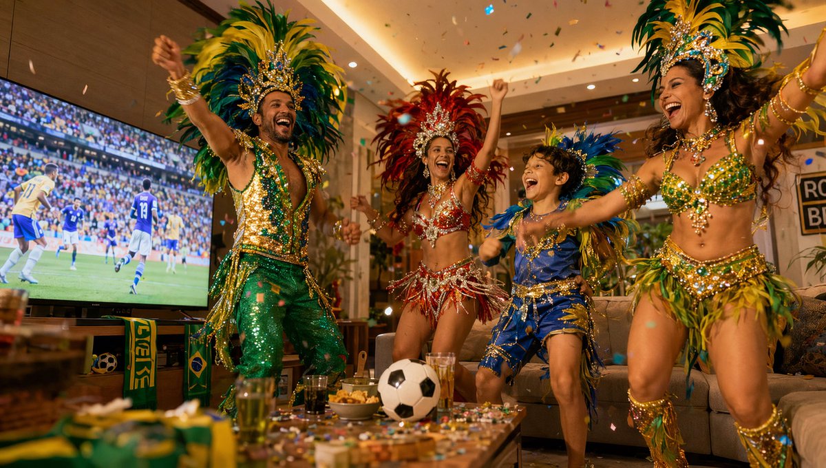 Family Samba Soccer Celebration