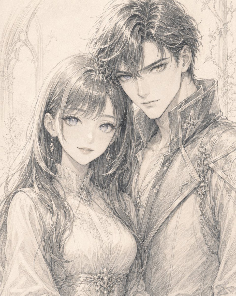 Monochrome Fantasy Noble Couple