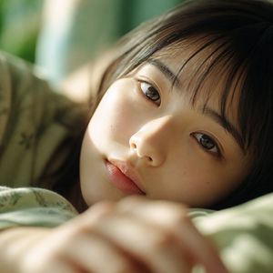 Morning Light Bedside Portrait AI image template preview