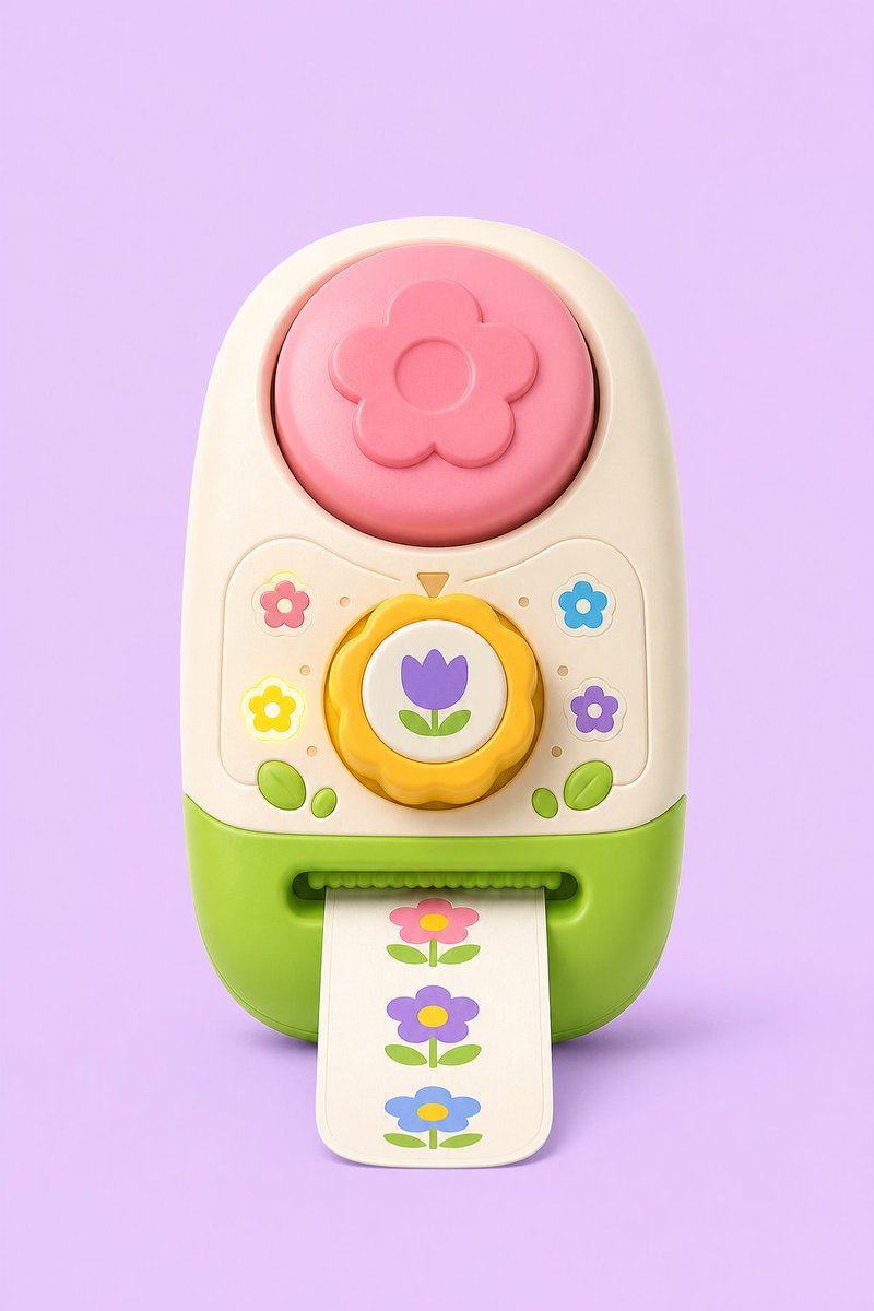 Pastel Flower Sticker-Stamp Toy