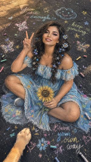 Hyper-Realistic 3D Chalk Art Masterpiece — Use the attached reference image as the primary facial reference. Preserve the exact facial identity…