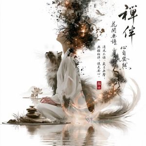 Zen Ink Wash Sumi-e Artwork AI image template preview