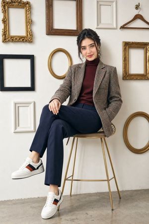 Editorial Fashion Lookbook Portrait AI image template preview