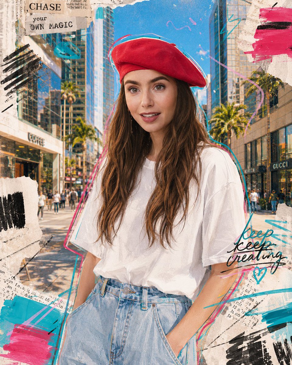 Mixed Media Street Portrait Collage