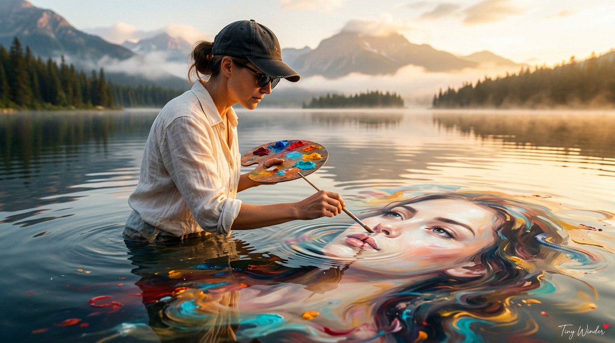 Surreal Fine Art Fantasy Portrait on Lake