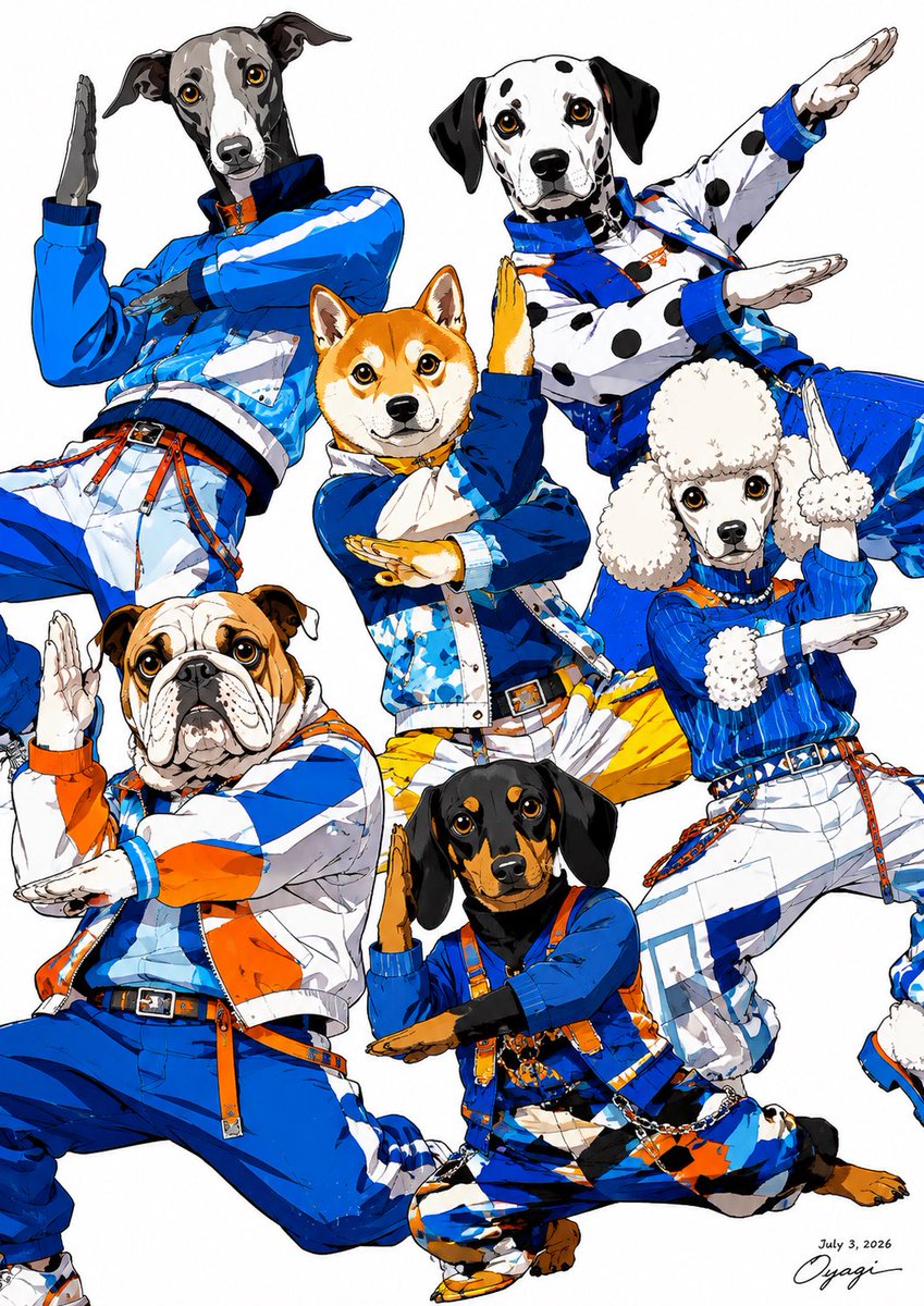 Anthropomorphic Dog Dance Crew