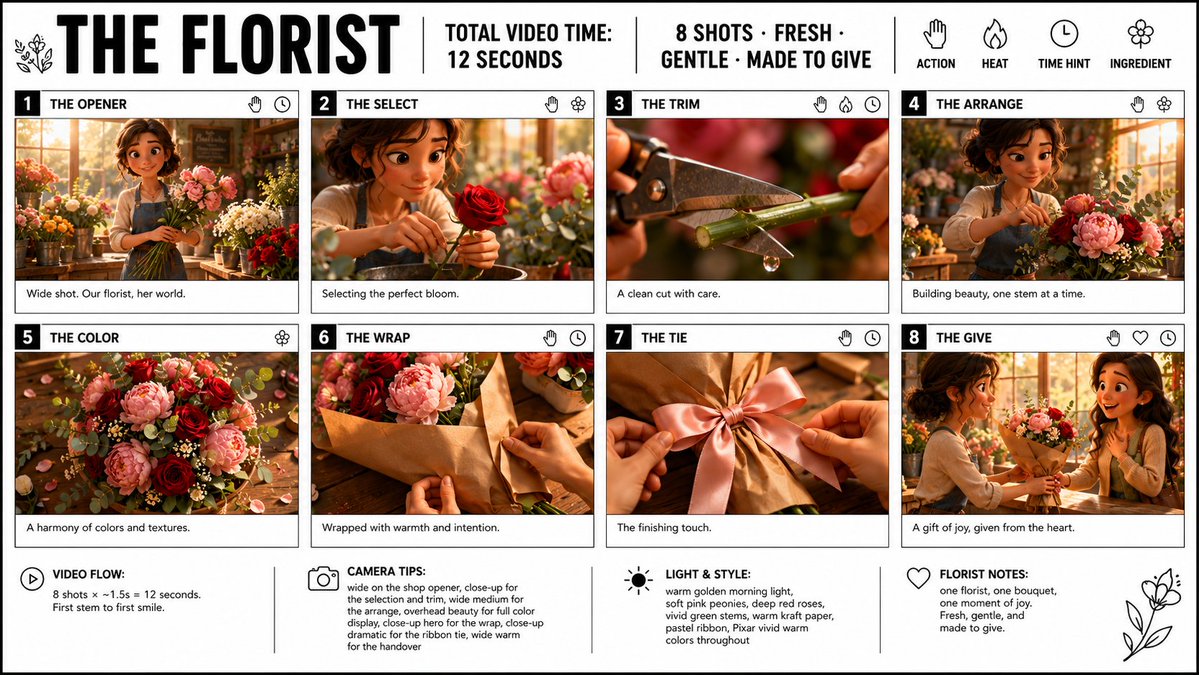 Florist Storyboard Poster
