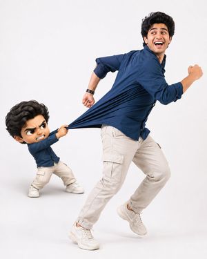Playful Semi-Chibi Lifestyle Editorial AI image template preview