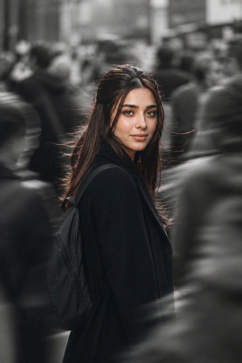 Cinematic City Motion Blur Portrait