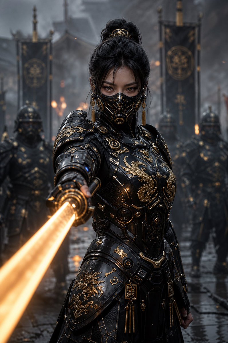 Cyber Samurai Empress Portrait