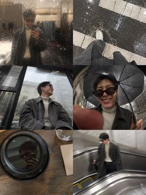 Rainy Afternoon Photo Collage AI image template preview