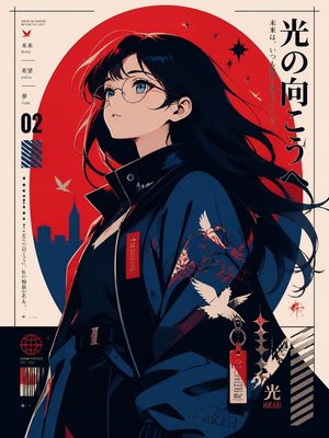 Modern Anime Hikari Poster