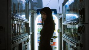 Cinematic Shinjuku Vending Machine Editorial AI image template preview