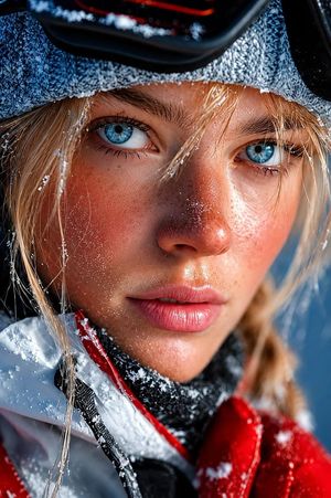 Hyper-Realistic Winter Ski Portrait — Using the uploaded photo as the only face reference, create an ultra-realistic cinematic winter portrait while preserving 