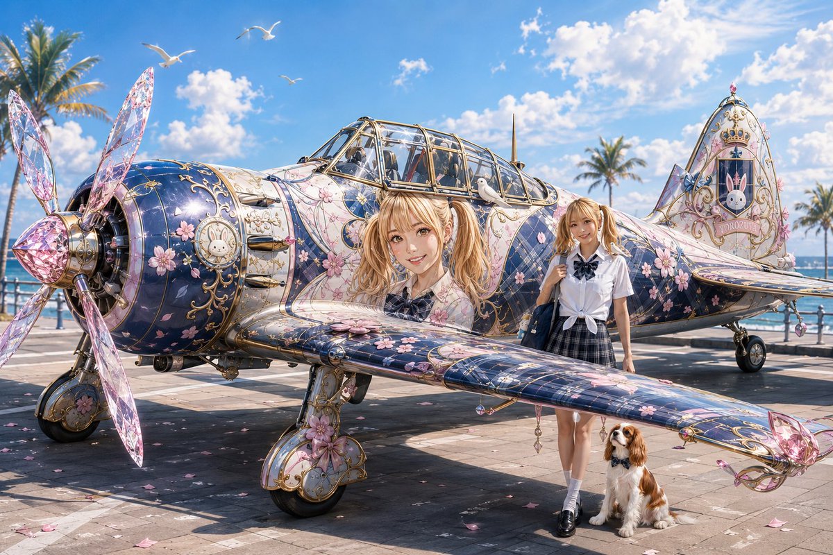 Colorful Peace-Themed Fighter Plane Wrap