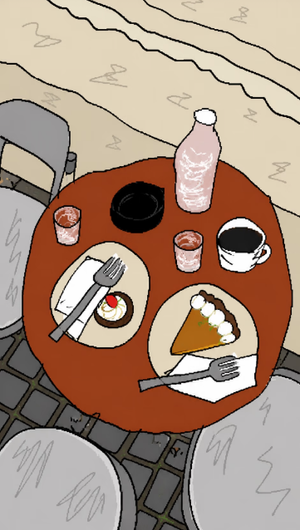 Childlike MS Paint Café Redraw AI image template preview